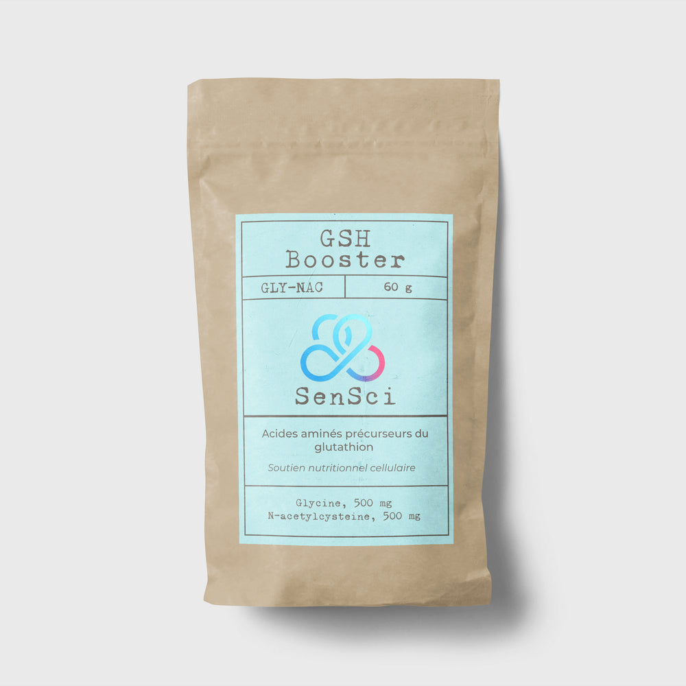 SenSci GSH Booster — NAC 500mg + Glycine 500mg — Protocole GlyNAC